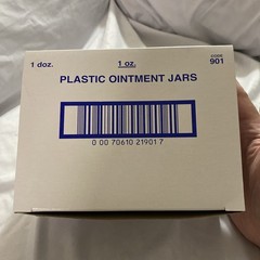 Berry 1 Oz Plastic Ointment Jars White With Cap Code 901 Box Of 12