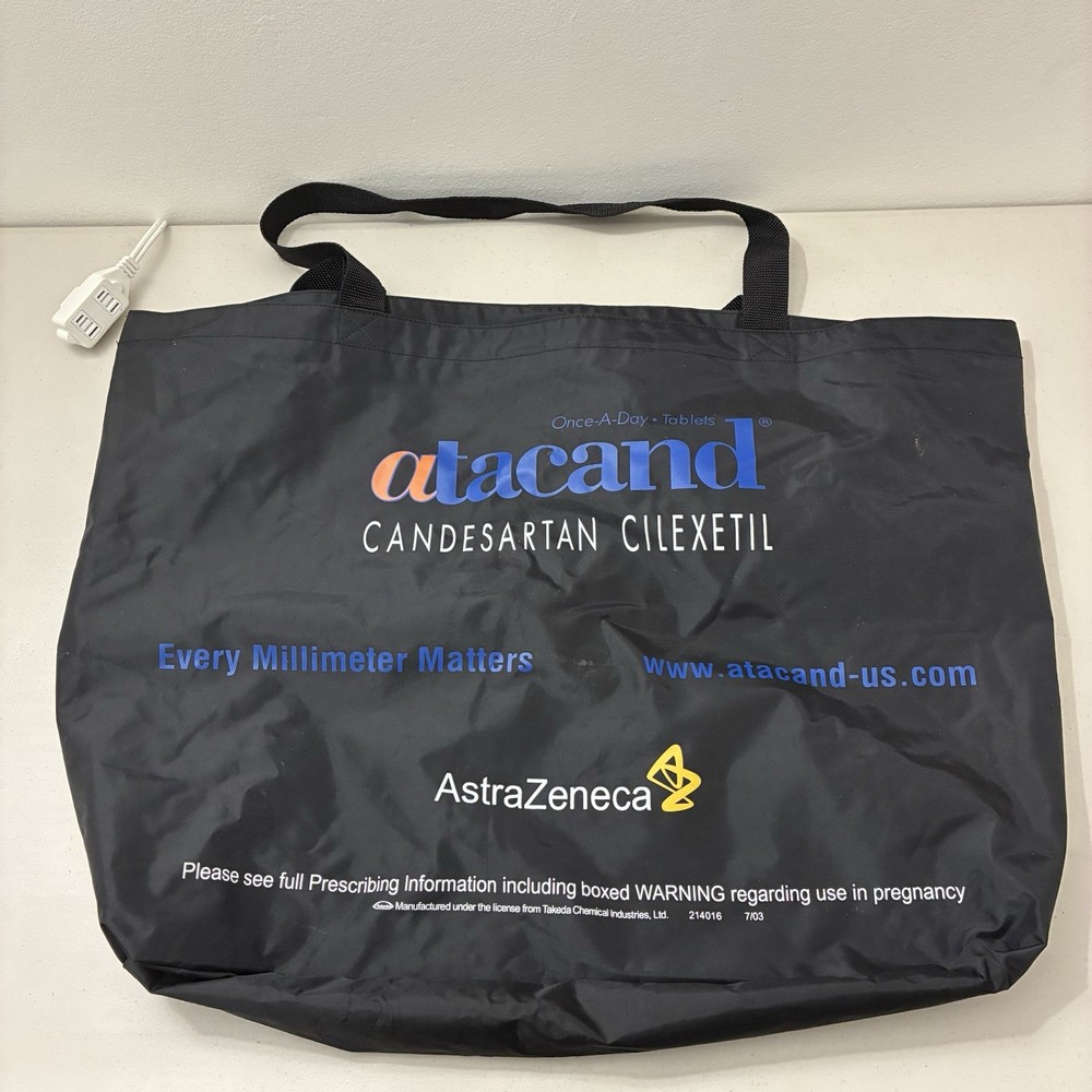 Astrazeneca Atacand Candesartan Cilexetil Drug Rep Merch Zippered Black Bag