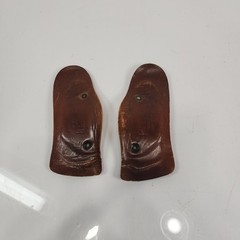 Antique VTG Cooper Arch Support Nickel Silver Left And Right Medical Leather