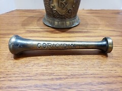 vintage 1963 Schering metal Mortar and Pestle 1st Edition Secundum Artem