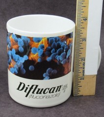 Diflucan Mug Drug Rep Pharmaceutical Promo Advertising Colorful Fungus Design