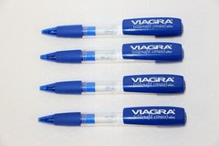 4 Pharmaceutical Viagra Pens Plastic Wide Clips and Rotating Barrel 25, 50, 100