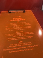 Vintage 1990s TORADOL Clipboard Medical Promo Painkiller Neon Orange