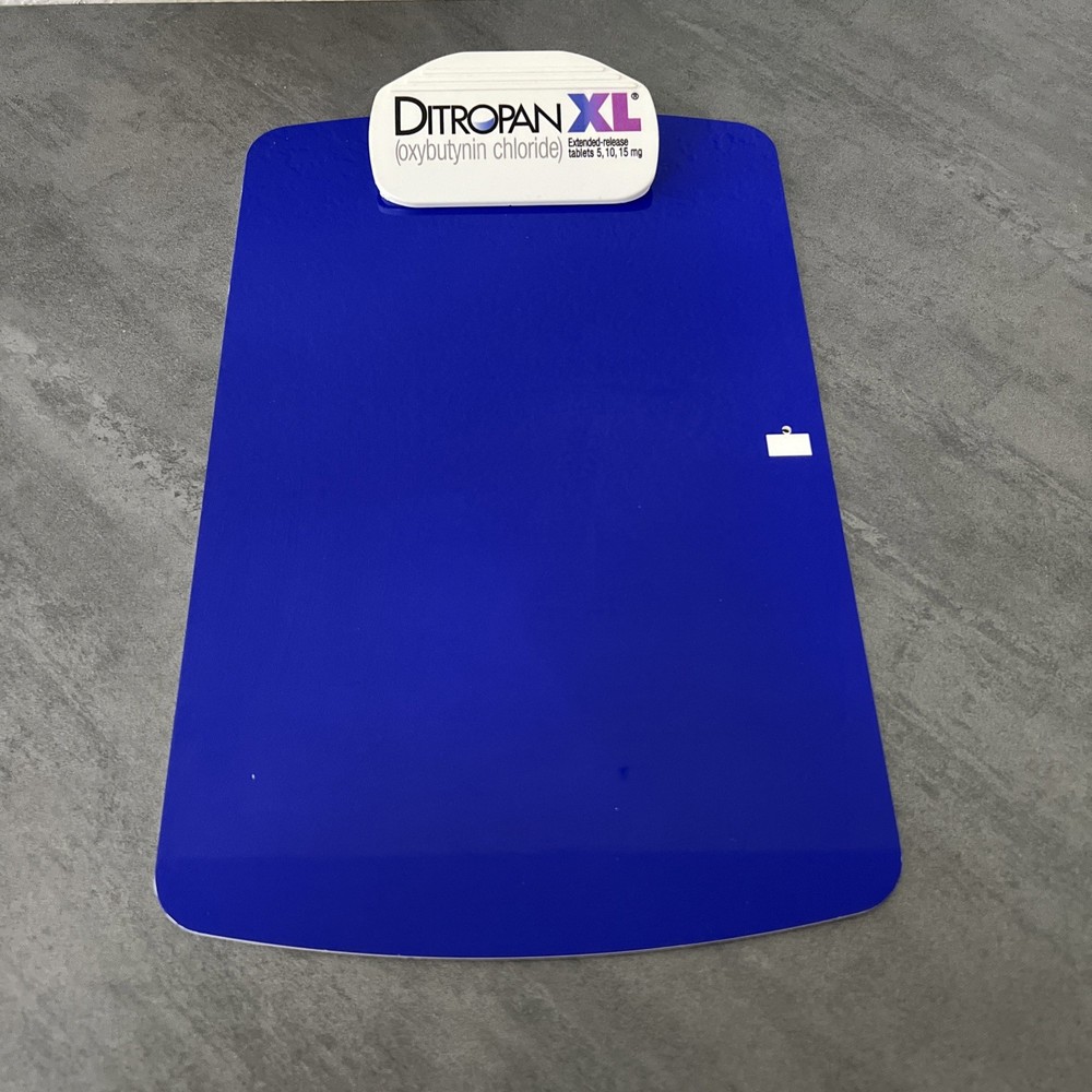 RARE Ditropan XL Blue Plastic Clipboard Drug Rep Promo Pharmaceutical Oxybutynin
