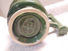 VTG Schering Cosmas & Damian Mortar Coricidin Pharmacy Herbalist – green