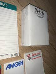 Vintage Pharma Drug Rep Note Pads Lot Amgen Parlodel Tylenol Norvasc Tavist