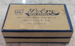 Vintage 1950 Pharmacy Pill Box Lubro Drug Store Bellevue PA Pittsburgh Ephemera
