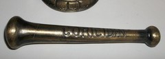 Vintage Heavy Brass RX Pharmacy Apothecary Mortar & Coricidin Pestle