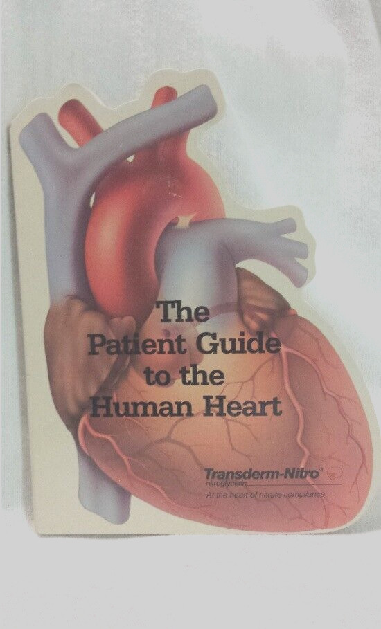 Heart Book Patient Guide to the Human Heart Transderm Nitro Advertising Medical