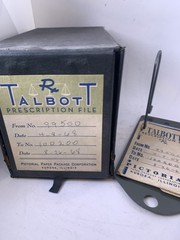 Pharmacy Prescription Record File Boxes Apothecary Rx Talbots Vintage