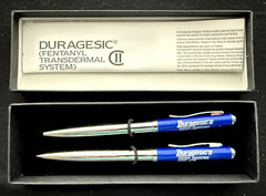 Duragesic (FENTANYL) Pen and Mechanical Pencil Set Class 2 Narcotic Pharma Adver