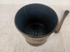 Vintage Brass Mortar Pestle Daniel B. Smith American Pharmaceutical Association