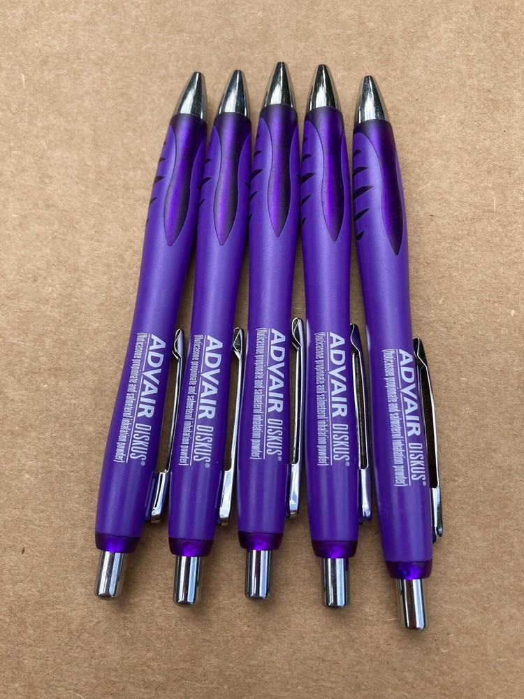 5 DRUG REP PENS ADVAIR DISKUS PURPLE NEW