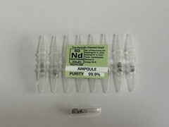 8 x Neodymium Metal 99.9% un-oxidized Argon Ampoules WHOLESALE Periodic Elements