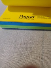 VTG Pepcid E-See Tac Note Pad Multi Color Rainbow Edge Drug Rep Swag Merck Block