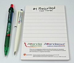 Avandia Avandamet Lot PENS, Sticky Pad Drug Rep Pharmaceutical Promo Advertising