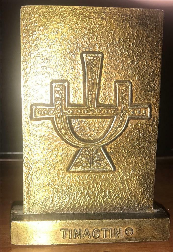 Tinactin Secundum Artem Symbol for Vinegar Bronze Paperweight