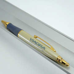 Vintage VIAGRA click gold Drug Rep Pharmaceutical Advertising Pen Metal