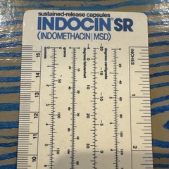 Indocin SR Ruler Drug Rep Swag Merck Pharmaceuticals Vtg 1985 Pharma Ad