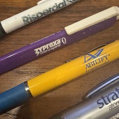 Pharmaceutical Medical Promo Pen Drug Rep Zoloft Paxil Zyvok Namenda Zyprexa Lot