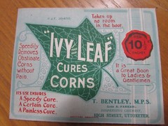 1900s IVY LEAF CORN CURE Paper Envelope CANNABIS Indian HEMP Apothecary PHARMACY