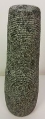 4″ Mortar and pestle grey unfinished granite detailed turnings pestle & mortar