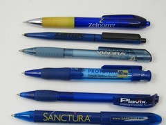 Lot of 10 PENS Drug Rep Pharmaceutical Promo Medical Advertising Shades of Blue
