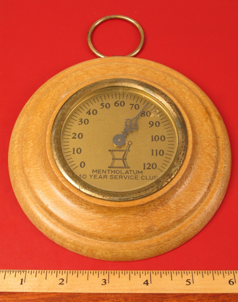 VINTAGE 40 YEAR SERVICE AWARD THERMOMETER PHARMACY RX DRUGS MENTHOLATUM SPILLER