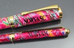 Unique Colorful Norvasc Metal PENS Drug Rep Pharmaceutical Advertising Lot of 2