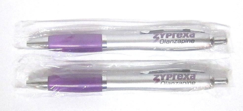 Drug Rep ZYPREXA Collectible Pens x 2 RARE