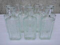 2X Old Small Medicine Glass Pharmacy Apothecary Bottle Maria Zeller Magnet Drops