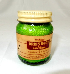 Vintage McKesson Orris Root Powder 1oz Apothecary Jar N.F.