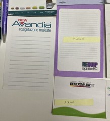 Pharmaceutical Drug Rep Notepads (22) and Pens (14) Miscellaneous Lot