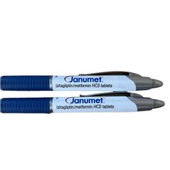 Janumet Pharmaceutical Promotional Drug Rep Pens Blue & White Lot of 2 Promo