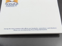 Sonata CIV PEN + Sticky Notes Drug Rep Pharmaceutical Promo Advertising w/ Info