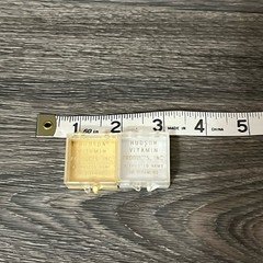 Vintage Hudson Vitamin Products Empty Plastic Pill Box Lot Of 2 Drug Advertising