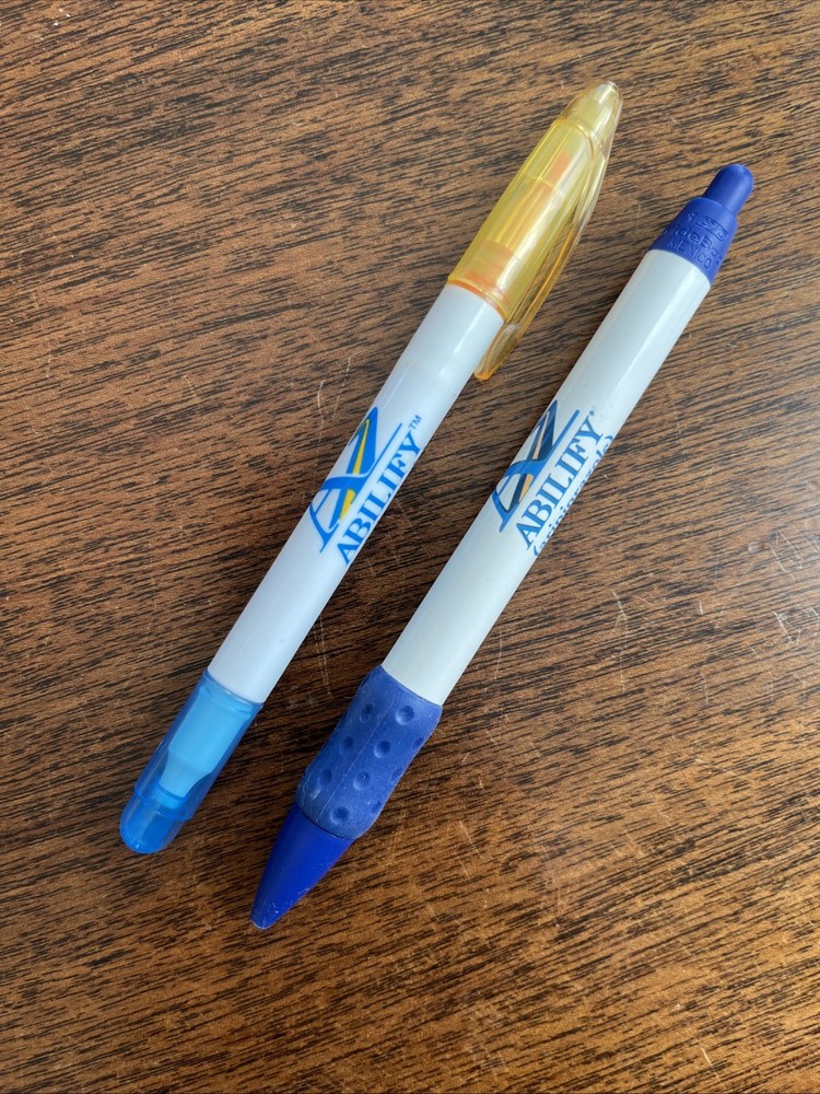 Abilify Highlighter Two Sided Pen Lot Medical Drug Rep Pharmaceutical Working