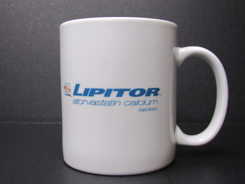 Vintage Pharmaceutical Promo Lipitor Atorvastatin Coffee Mug Teacup