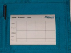 VINTAGE PFIZER DIFLUCAN PROMOTIONAL UTILITY BAG NOTE PAD-PEN CANVAS TEAL BLUE