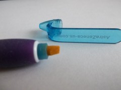 Crestor Rosuvastatin Dual‑Tip Promo Pen – Ballpoint + Highlighter – Rubber Grip