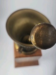 Vintage Original 1956 Rexall Drugs Apothecary Award Mortar Pestle Bronze Dutch