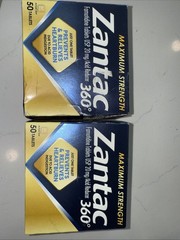2 – Zantac 360 Maximum Strength Famotidine USP 20mg 50 Tablets – Exp 07/26