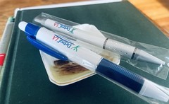 2 Detrol Pharmaceutical Drug Rep Pens! Write! Metal And Plastic