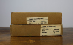 Vintage EXAX Hematocrit Tubes – No. 46749 – 105mm – Medical Labware – 2 Boxes