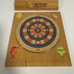 Vintage Takeda Pharma Rep Sales Actos Pioglitazone Mini Wood Desk Top Dart Game