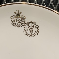 VINTAGE HALL CHINA 4 Piece Salad / Hordherves Plates PHARMACY PHARMACIST RX