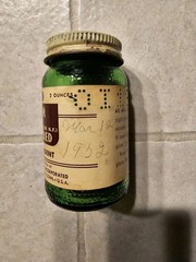 Apothecary McKesson’s Green Jar 2oz Alum, NF POWDERED (C1950’s), Empty