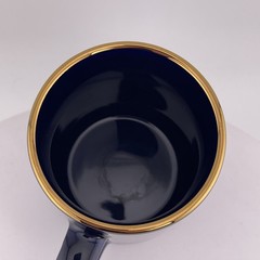 Vintage Prozac Mug Advertising Blue Gold Rim Coffee Pharmaceutical Cup Mug Linyi