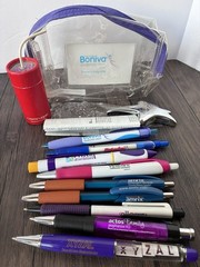 Lot of Pharmaceutical Rep Drug Pens Promo Items Xyzal Boniva Allegra Mobic Amrix