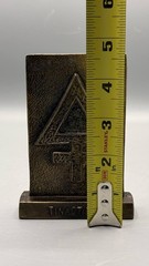 Vintage Tinactin Pharmaceutical Sulphur Symbol Metal Paperweight (1981)